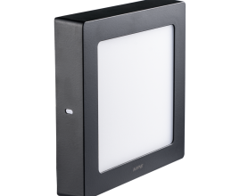 ĐÈN LED Panel ốp nổi nhôm, thân đen, mặt vuông 12W - 3 chế độ màu SSPLB-12/3C