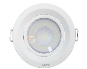 LED Downlight âm trần Chiếu điểm, Điều chỉnh hướng sáng, mặt tròn 9W ánh sáng vàng DLA2R-9V