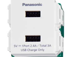 Wide_Ổ cắm USB WEF11821W 2 CỔNG MÀU TRẮNG