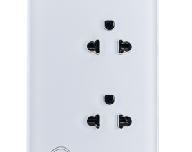 Mặt ổ cắm đôi 3 chấu, điều khiển Wifi SO2/SC
