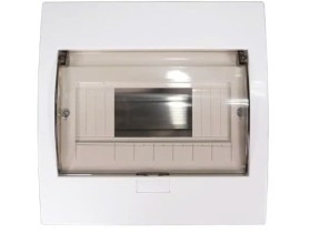 Tủ điện âm tường Nanoco NDP108P-1 mặt nhựa đế nhựa 4-8 đường