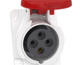 Ổ cắm âm dạng nghiêng IP44 3P+E 400V 16A MÃ PKF16F434