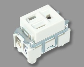 Full_Ổ cắm các loại WN11017W  Loại dẹp có dây nối đất