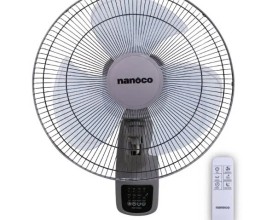 Quạt treo remote nanoco, NWF1610RC, bạc đạn