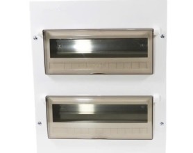 Tủ điện âm tường Nanoco NDP126 vỏ kim loại 18-26 đường