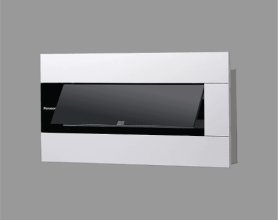 Tủ điện âm tường Panasonic BQDX24T11AV Mặt nhựa, nắp kính mở dọc 24 đường màu trắng