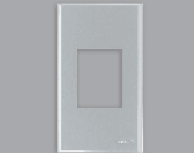 Wide_Mặt các loại WEG680290MW  Mặt dùng cho ổ 3 chấu/MCB 2P màu trắng kim