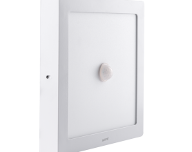 LED Panel ốp nổi nhôm, mặt vuông, cảm biến chuyển động 18W ánh sáng trắng SSPL-18T/MS