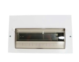 Tủ điện âm tường Nanoco NDP114 vỏ kim loại 10-14 đường