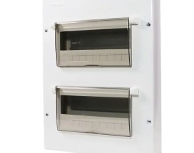 Tủ điện âm tường Nanoco NDP120 vỏ kim loại 12-20 đường