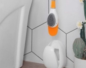 Bàn Chải Vệ Sinh Silicon Hình Vịt-Cọ Chà Toilet Silicol Có Hộp Đựng
