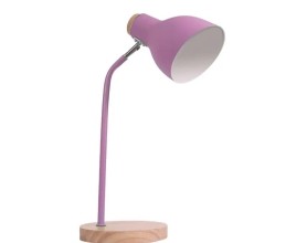 Đèn bàn E27 đế gỗ màu hồng NDKC03WP Nanoco