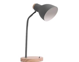 Đèn bàn E27 đế gỗ màu xám NDKC03WGY Nanoco