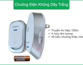 Chuông điện không dây  trắng Sunnice
