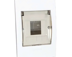 Tủ điện âm tường Nanoco NDP104P-1  Mặt nhựa đế nhựa 2-4 đường