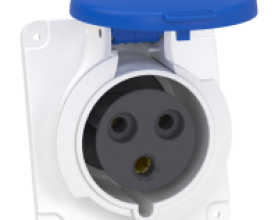 Ổ cắm âm dạng nghiêng IP44 2P+E 230V 16A MÃ PKF16F423