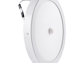 LED Panel ốp nổi nhôm, mặt tròn, cảm biến chuyển động 24W ánh sáng trắng SRPL-24T/MS