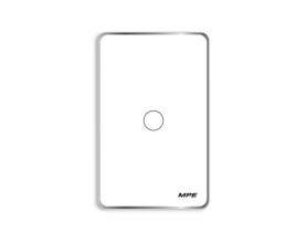 Mặt 1 công tắc màu trắng viền bạc, điều khiển Wifi SWW1/SC