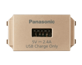 Wide_Ổ cắm USB WEF108107MYZ-VN 1 cổng màu vàng kim