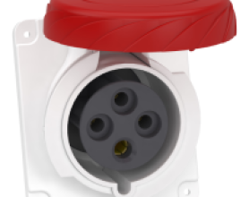 Ổ cắm âm dạng nghiêng IP67 3P+E 400V 32A MÃ PKF32F734