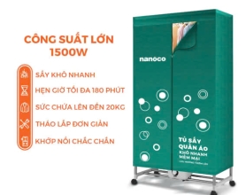 Tủ sấy quần áo 1500W NCD1502
