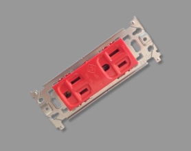 Ổ cắm đôi có dây nối đất WN1518R