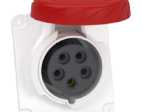 Ổ cắm âm dạng nghiêng IP67 4P+E 400V 32A MÃ PKF32F735