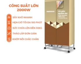 Tủ sấy quần áo 2000W NCD2006