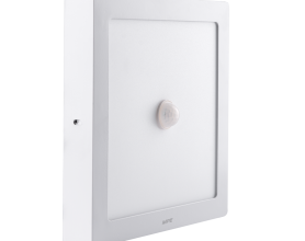 LED Panel ốp nổi nhôm, mặt vuông, cảm biến chuyển động 18W ánh sáng trắng SSPL-18T/MS
