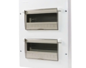 Tủ điện âm tường Nanoco NDP120 vỏ kim loại 12-20 đường