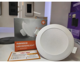 Đèn LED downlight âm trần dày 8W sáng vàng Nanoco NDL083