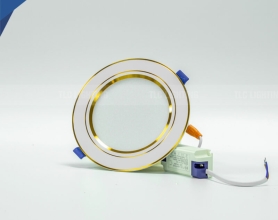 Âm trần khối đúc TOS 7W viền vàng – Đơn sắc