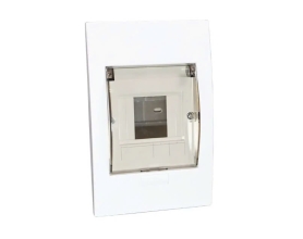 Tủ điện âm tường Nanoco NDP104P-1  Mặt nhựa đế nhựa 2-4 đường