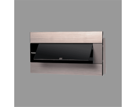 Tủ điện âm tường Panasonic BQDX08G11AV Mặt nhựa, nắp kính mở dọc 8 đường màu vàng kim