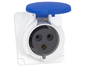 Ổ cắm âm dạng nghiêng IP44 2P+E 230V 32A MÃ PKF32F423