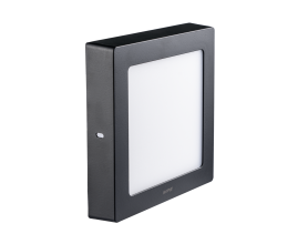 ĐÈN LED Panel ốp nổi nhôm, thân đen, mặt vuông 12W - 3 chế độ màu SSPLB-12/3C