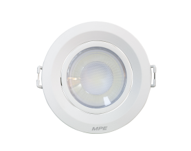 LED Downlight âm trần Chiếu điểm, Điều chỉnh hướng sáng, mặt tròn 9W ánh sáng vàng DLA2R-9V