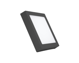 LED Panel ốp nổi nhôm, thân đen, mặt vuông 24W - 3 chế độ màu SSPLB-24/3C