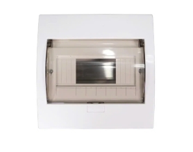 Tủ điện âm tường Nanoco NDP108P-1 mặt nhựa đế nhựa 4-8 đường