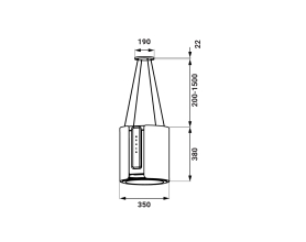 MÁY HÚT MÙI ĐẢO TREO DÂY ĐỘC LẬP KF - IS0935YL