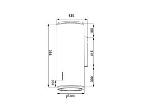 MÁY HÚT MÙI ÁP TƯỜNG TRỤ TRÒN KF - WL2038B