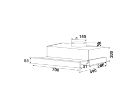 MÁY HÚT MÙI ÂM TỦ KÉO KF-TL1007W