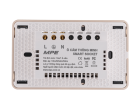 Mặt ổ cắm đôi 3 chấu màu đen viền vàng, điều khiển Wifi SOB2/SC