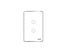 Mặt 2 công tắc màu trắng viền bạc, điều khiển Wifi SWW2/SC