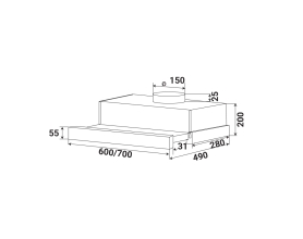MÁY HÚT MÙI ÂM TỦ KÉO KF-TL1006W