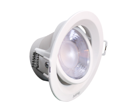 LED Downlight âm trần Chiếu điểm, Điều chỉnh hướng sáng, mặt tròn 9W ánh sáng vàng DLA2R-9V