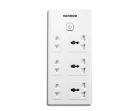 Ổ cắm có dây Nanoco NES3332-3  3 ổ cắm đa năng + 3 ổ cắm 2 chấu + 1 công tắc
