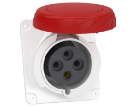 Ổ cắm âm dạng nghiêng IP67 3P+E 400V 16A MÃ PKF16F734