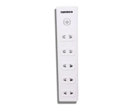 Ổ cắm có dây Nanoco NES5215-3  5 ổ cắm 2 chấu + 1 công tắc 5M