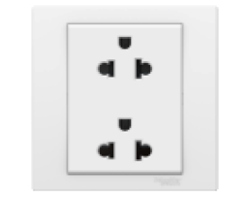 Bộ ổ cắm đôi 3 chấu 16A trắng KB426UES2_WE_G19
